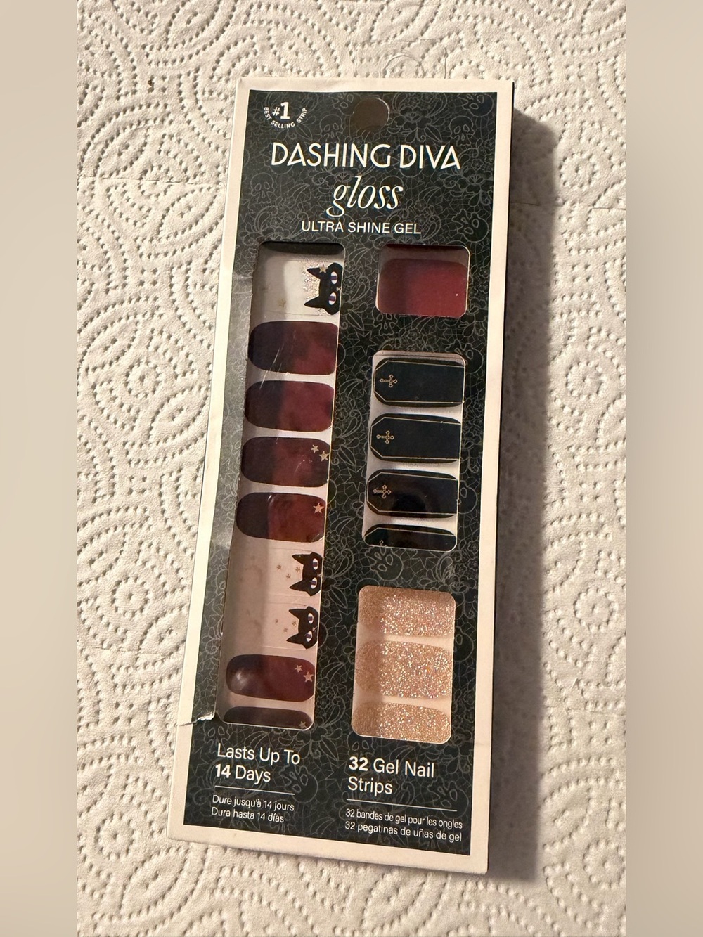 NWT Set 3 Dashing diva Gloss Gel Nail Strips - Halloween print